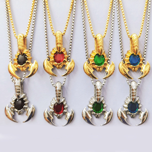 โปรโมชั่นเครื่องประดับทองฮิปฮอปของผู้ชายเครื่องประดับที่กำหนดเองสแตนเลสทองเย็นจี้รูปสัตว์แมงป่อง <span class=keywords><strong>CZ</strong></span> เสน่ห์สร้อยคอ - Product Image 3