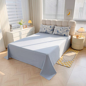 Parure de lit en sergé 100 % coton, imprimé floral frais, double face, housse de <span class=keywords><strong>couette</strong></span> respirante et douce pour la peau, pour la maison, la chambre et le dortoir - Product Image 2