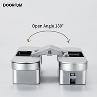 DOOROOM Charnière de porte en bois cachée Charnière de porte réglable 3D Charnière en alliage de zinc 60KG