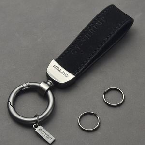 High Quality Genuine Leather <b>Key</b> Chain Female Metal <b>Ring</b> <b>Key</b> <b>Ring</b> Male Small Gift <b>Custom</b> logo Keychain - Product Image 4