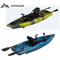 Pêche populaire chaude avec Kayak à pédale 2.9m petite pédale propulser Kayak monoplace une personne