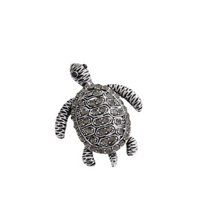 Broche de tortuga bonito con diamantes de imitación de cristal Vintage, broche de tortuga con organismo marino de diamante - Product Image 6