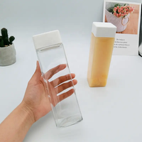 Ventes Directes Usine Bouteille Carrée en Plastique 500ml à Usage Unique pour Boissons et Jus