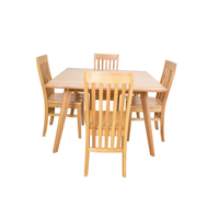 ANGELA Ensemble de table et chaises de salle à manger en bois écologique, design moderne pliable 6 places, garantie 10 ans