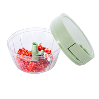 Smile Mom Mini Plastic Handmatige Voedselsnijder Ecologisch Handzaam Keuken Groente Fruit Snijder Snelle Twist Knoflook Vlees