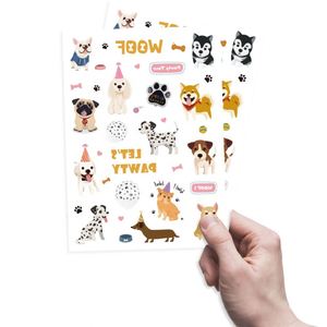 Vente en gros 2023 Nouveaux autocollants de tatouage temporaire pour enfants, écologiques, en papier, motifs de chiens de dessin animé, imperméables, cadeaux d'anniversaire - Product Image 4