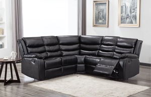 Muebles Modernos para el Hogar, Juego de Sofás Reclinables de Tela y Cuero de Estilo Tradicional para Sala de Estar - Product Image 3