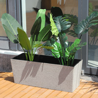 Jardinières rectangulaires longues, respirantes, durables et épaissies pour l'extérieur, la cour, le balcon, pour plantes, fleurs, jardins, nénuphars et lotus