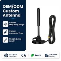 Antenne omnidirectionnelle verticale 433 MHz à bande complète 12 dBi en cuivre pur avec fixation magnétique, fréquence personnalisée, amplificateur de signal pour routeur 4G et modem, IP67
