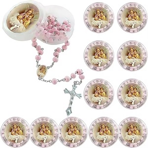 KOMI Collane con Crocifisso e Perline di Legno Profumato da 6MM, Rosari per Uomini e Donne, Collane con Perline in Legno per Preghiera Cattolica, Regali - Product Image 4