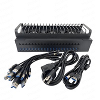 20 Stück Mobile Farm Phone Box Geräte Software Gruppensteuerung Click Phone Farming Chassis USB HUB BOX Rot Mobilfunk-Daten