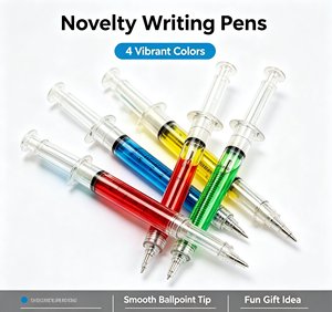 Stylo bille design tube de simulation en forme de <span class=keywords><strong>seringue</strong></span>, recharge 0,7 mm, cadeau d'appréciation pour infirmières et personnel médical, pour le bureau, l'écriture, la salle de classe et les fêtes - Product Image 1