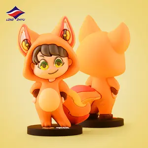 Longzhiyuかわいい漫画カワイイアニメ3DPVCキャラクターカスタムアクションフィギュアミニ置物