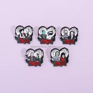 Broche de Metal gótico de novia Zombie, Pin de hierro fundido para bolsas de ropa para Halloween, Navidad, Pascua, graduación con tema de hadas - Product Image 4