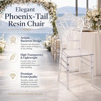 Chaise empilable en plastique OEM élégante, transparente, durable, minimaliste, légère, pour intérieur/extérieur, hôtel, mariage, banquet, salon