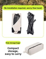 Chaise pliante portable d'extérieur avec rangement - Meubles d'extérieur en acier à haute teneur en carbone pour le camping, le pique-nique, la pêche et l'utilisation à domicile