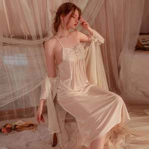 X8578 offre Offre Spéciale robe en soie blanche dentelle blanche <span class=keywords><strong>nuit</strong></span> chaude vêtements de <span class=keywords><strong>nuit</strong></span> Sexy filles Sexy <span class=keywords><strong>Image</strong></span> filles chaudes vêtements de <span class=keywords><strong>nuit</strong></span> - Product Image 2