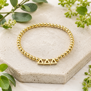 Bracciali in Acciaio Inossidabile di Qualità con Lettere Greche Delta, Gioielli Personalizzati per Organizzazioni Sociali e Confraternite Femminili - Product Image 6