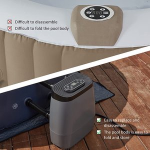 Bañeras <span class=keywords><strong>hinchables</strong></span> para adultos, 2023, a la moda, pequeñas <span class=keywords><strong>spas</strong></span> perezosas, al aire libre para masaje, 130 miami airjetsspa - Product Image 6