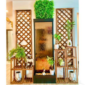 3 pannello bianco lavato in <span class=keywords><strong>legno</strong></span> massello giardino recinzione traliccio Design involucro esterno per piante rampicanti - Product Image 5