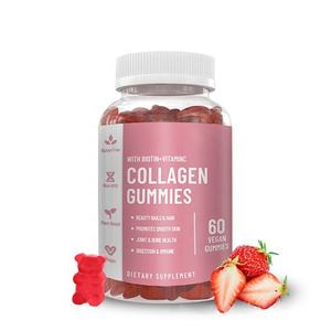 Gummies de collagène végétaliennes pour l'éclat de la peau, enrichies en vitamines, biotine, glutathion et vitamine C, en gelée, livraison directe - Product Image 1