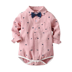 Ensemble de Vêtements pour Enfants à Manches Longues en Gros : Barboteuse à Nœud et Chemise avec Jean pour Petits Garçons – Tenues de Gentilhomme - Product Image 2