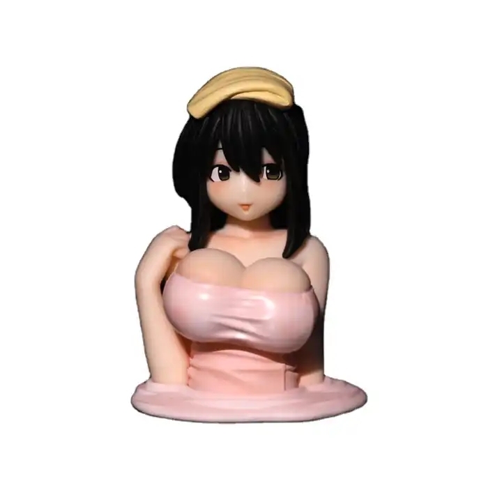 Figurine Kanako Kawaii à Poitrine Secouante – Set De 2 Pour Décoration De Bureau, Voiture Ou Collection
