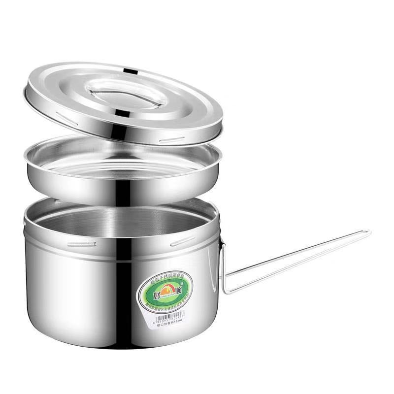 Screw-top lunch box [14cm] with compartments, 258g