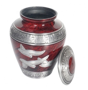 โกศงานศพโลหะสำหรับใส่ขี้เถ้ากระดูกผู้ใหญ่โกศโลหะคลาสสิกหลากสีสำหรับเก็บขี้เถ้า - Product Image 2