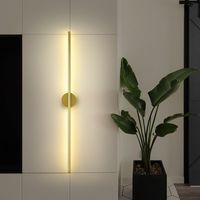 Lámpara de mesita de noche edroom, pared de fondo de sala de estar, pasillo minimalista, tira de pared