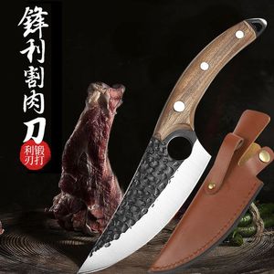 Cuchillo para deshuesar forjado a mano, cuchillo profesional para cortar carne, cuchillo para matanza de animales, cuchillo de carnicero, cuchillo para deshuesar, cuchillo de corte - Product Image 3