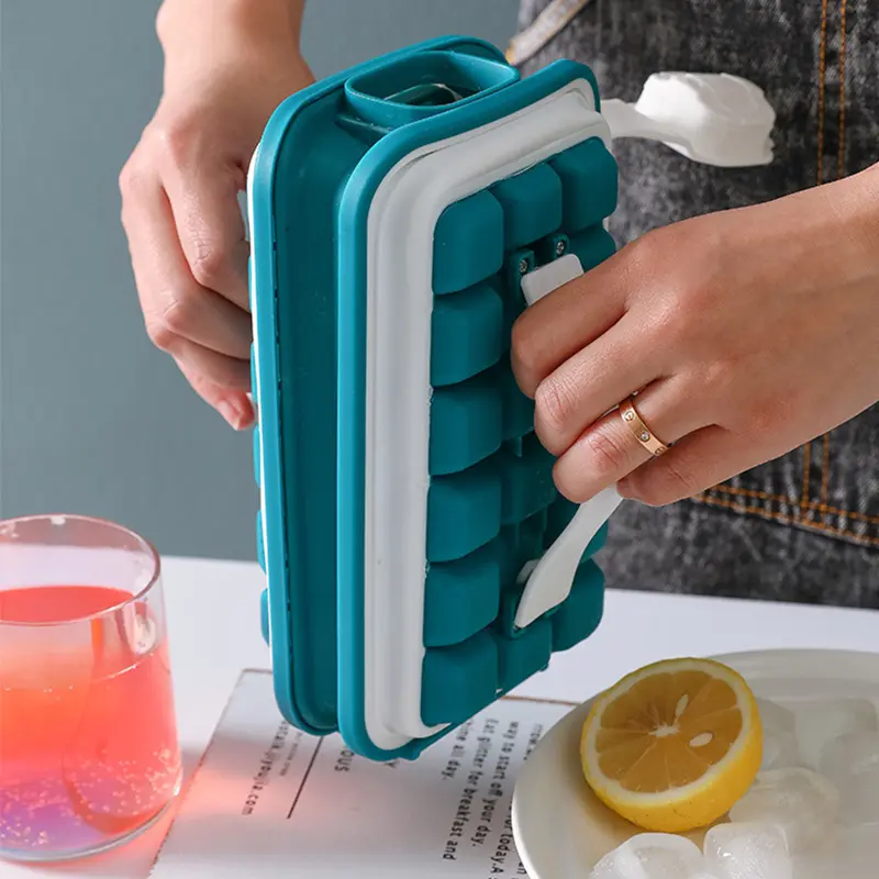 Portable Ice Ball Maker Moule Bouteille 36 Cellules Bac À Glaçons Moule Étanche Bac À Glaçons Avec Couvercle Et Bac Pour La Cuisine Et L'extérieur