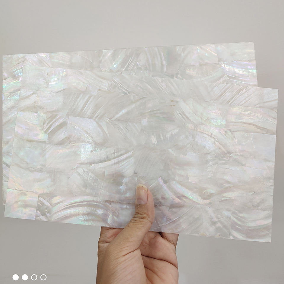 Laminated Capiz Shell Sheets - White Mother of Pearl Veneer for Eco ...