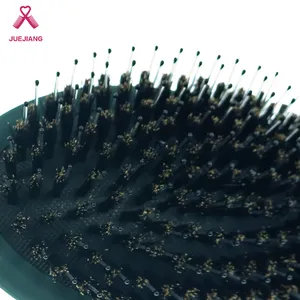 Brush Hair Super Customized Logo Detangling Brush Paddle Cushion Nylon Boar Bristle Hair Brush Curly Thick Wet And Dry Hair Comb