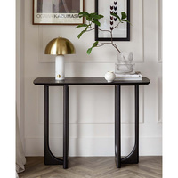 Table console noire pour salon, style nordique, entrée, style européen simple, bois, luxe, table console moderne