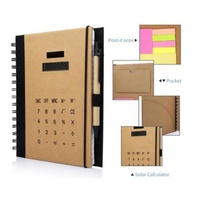 Calculatrice tendance, calculatrice de poche écologique, cadeau promotionnel de bureau avec stylo et bloc-notes, notes adhésives