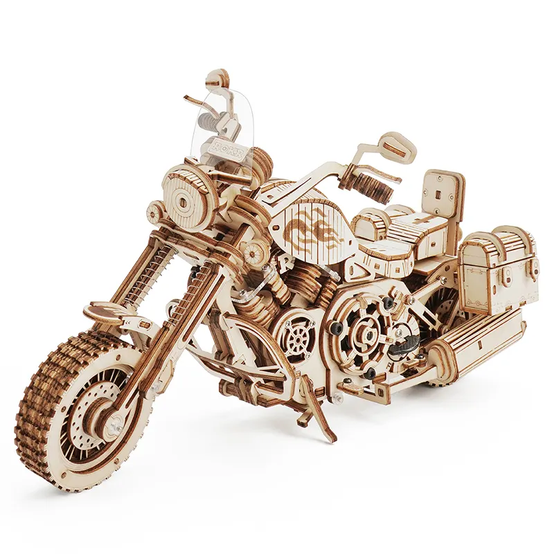 Motorcycle Wooden 3d Toy CPC Certificated Robotime Rokr LK504 DIY Wood Craft Toys Wooden Model Cruiser Motorcycle 3D Wooden Puzzles