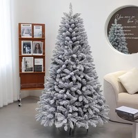 NINI 2026 Fabrikpreis 6ft 7ft 7,5ft 10ft Umweltfreundlicher Schneebedeckter Künstlicher PVC-Weihnachtsbaum mit Mehrfarbigen LED-Lichtern