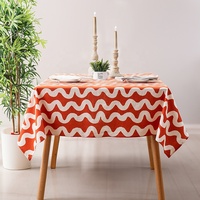 Nappe rectangulaire en damassé lourd, nappe en lin imprimée pour Noël, nappe de table pour la maison, table à manger, fête de mariage, rectangulaire