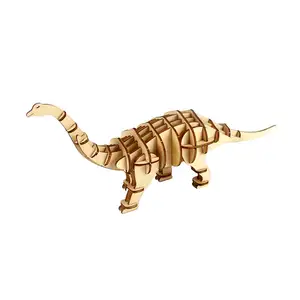 מפעל סיטונאי דינוזאור סדרת צעצוע פאזל 3D עץ פאזל צעצועים