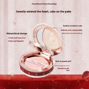 Fleur connaît fraise Cupidon maquillage <span class=keywords><strong>poudre</strong></span> de finition <span class=keywords><strong>poudre</strong></span> pressée mat doux longue durée maquillage étanche contrôle de l'huile - Product Image 6