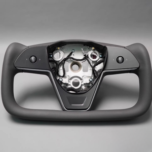 Volante Deportivo de Cuero Napa Negro para Tesla Model 3/Y 2020-2023, con Diseño sin Costuras y Calefacción, Nueva Actualización - Product Image 1