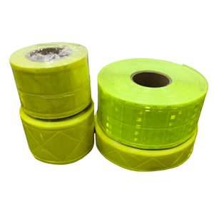 Фабрика по индивидуальному заказу, светоотражающая лента из ПВХ, желтые Светоотражающие материалы, не самоклеящиеся Светящиеся в темноте, защитная одежда для дорожного движения - Product Image 3