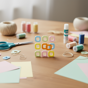 Accessorio in legno quadrato Ilan 22x22mm 10 pezzi per artigianato - Product Image 2