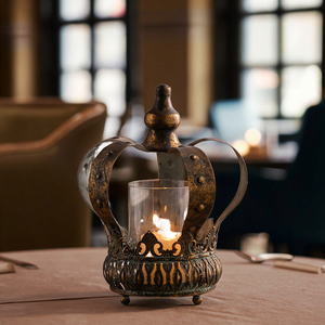 Chandelier romantique rétro en fer de 58cm adapté à la décoration de dîner aux chandelles et au café de l'hôtel - Product Image 2