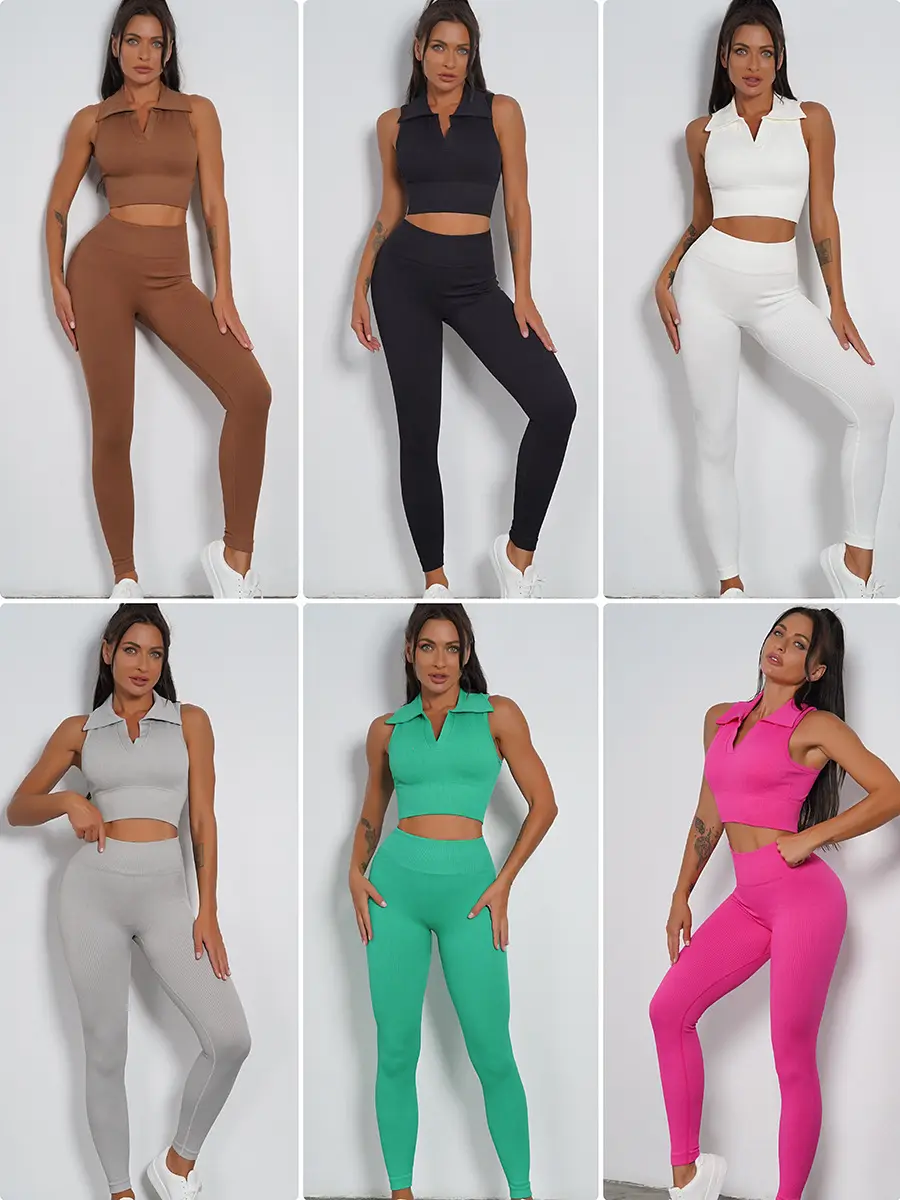 PASUXI Offre spéciale Soutien à la mode Soutien-gorge et leggings personnalisés Ensembles de fitness et de gymnastique Vêtements d'entraînement pour femmes Ensemble de yoga 2 pièces