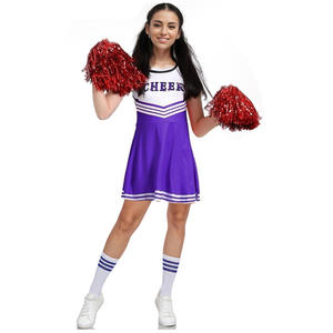 زي تشجيع للأطفال بالجملة، زي فريق مدرسي، ملابس تنكرية مثيرة، زي تشجيع موحد مع مجموعة بوم بوم وجوارب - Product Image 3