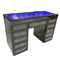 Meilleures ventes - Table de maquillage avec miroir LED et lumières RGB, haut-parleur intégré, miroir LED, vente directe d'usine