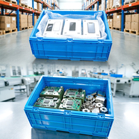 Caisse en plastique pliable 600x400mm avec couvercle, caisse en plastique standard européenne, transport logistique, caisse pliable pour le transport