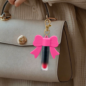 Llaveros de silicona con diseño personalizado para estuche de lápiz labial, clip para llaves de bálsamo labial de viaje, accesorio para cartera, llaves y mochila - Product Image 5